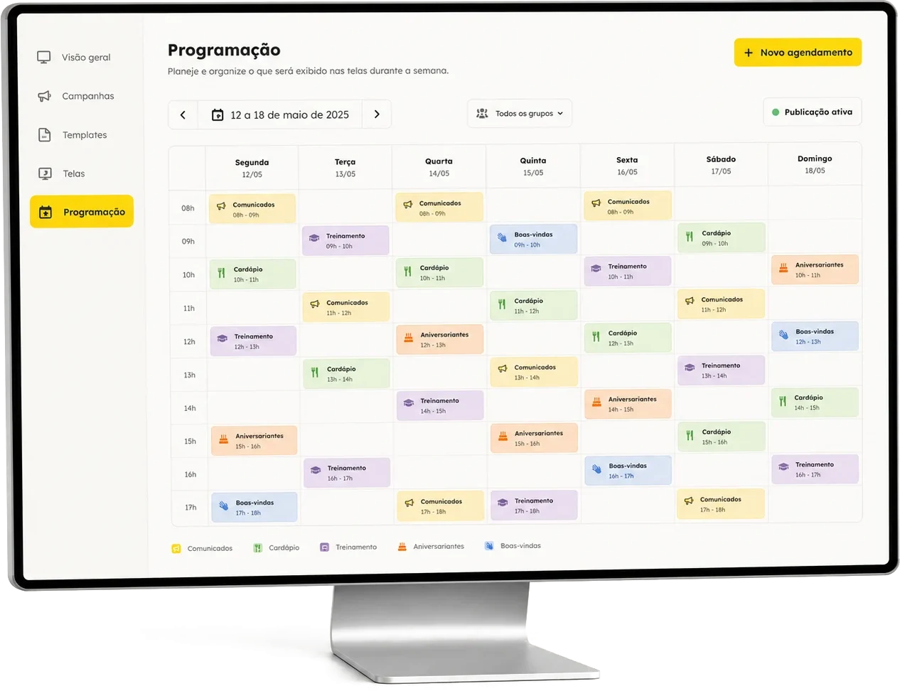 Grade de programação da Beehome TV